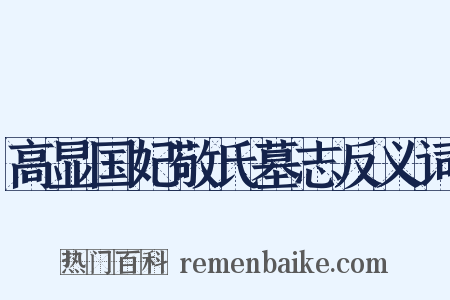高显国妃敬氏墓志反义词是什么意思的图片